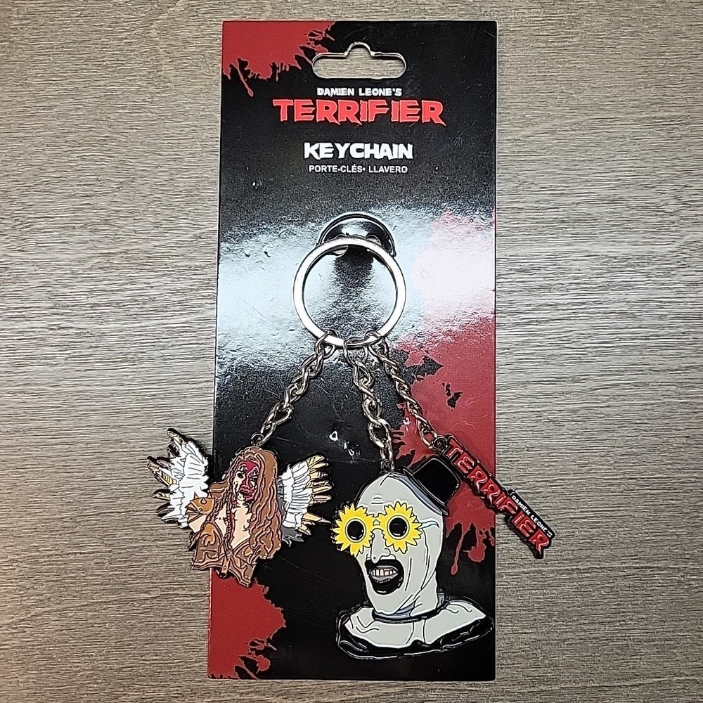 Terrifier Keychain Bloody Sienna Shaw Art The Clown Flower Glasses Horror